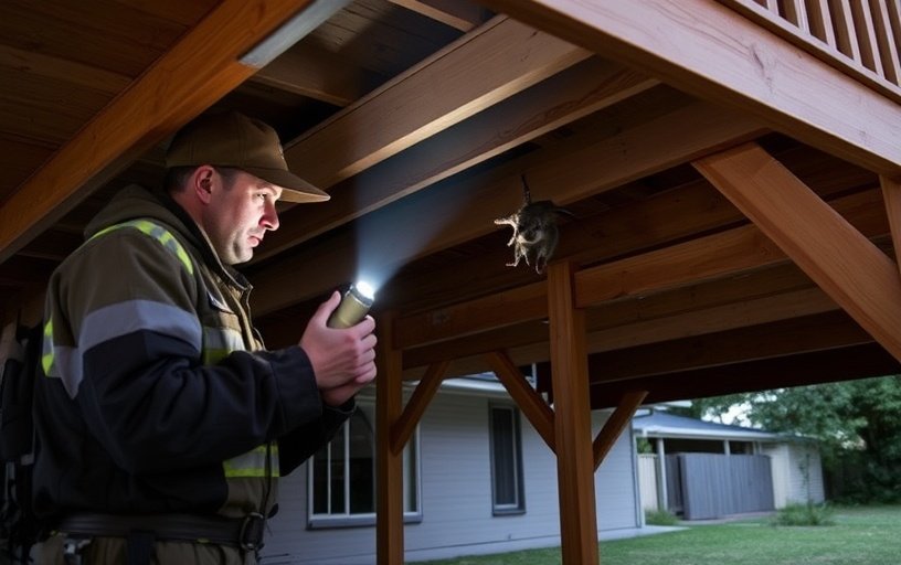 Under Deck Possum Removal in Albion
